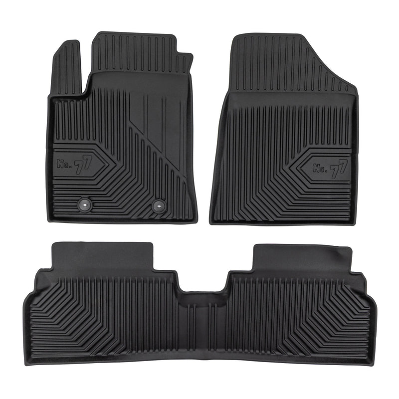 Tapis de Sol de Voiture pour Hyundai Kona Electric II 2023-2025 TPE Noir 3Pcs