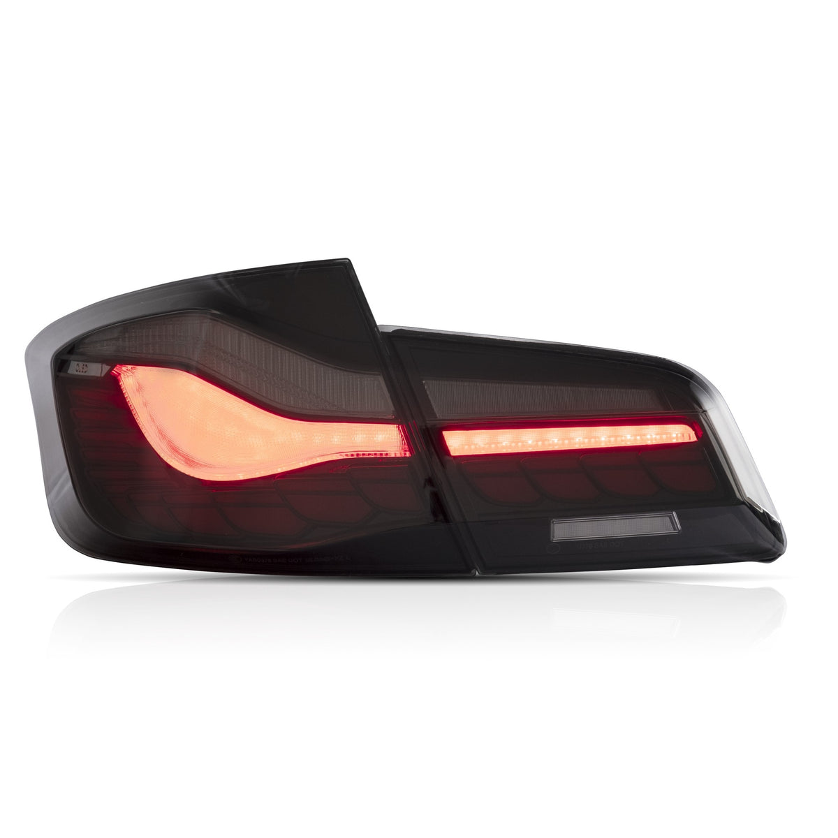 JOM OLED/LED Feux Arrière pour BMW F10 Berline 2010-2017 Rouge Foncé Fumé