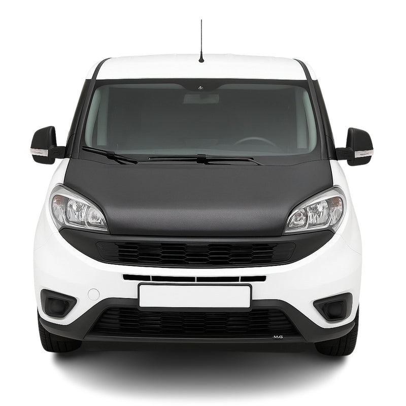 Protège Capot pour Fiat Doblo 2015-2021 Masque de voiture vinyle Noir complète
