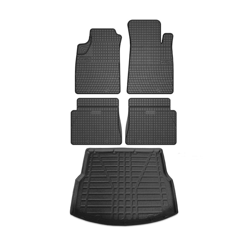 Kit Tapis de sol et coffre pour Renault Laguna 2008-2015 TPE Noir