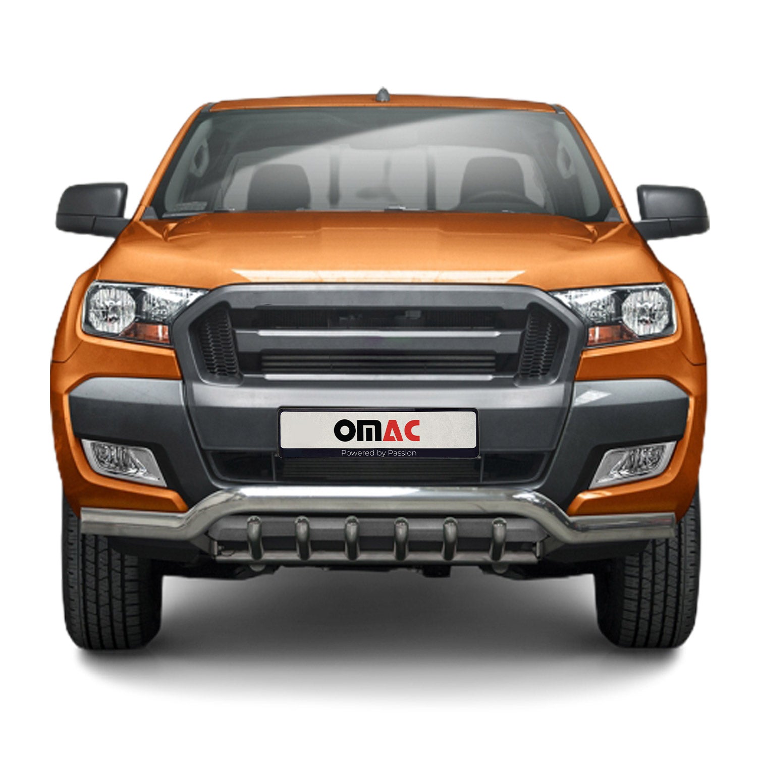 Pare-Buffle Avant Pour Ford Ranger 2015-2016 en Acier Inoxydable Argent