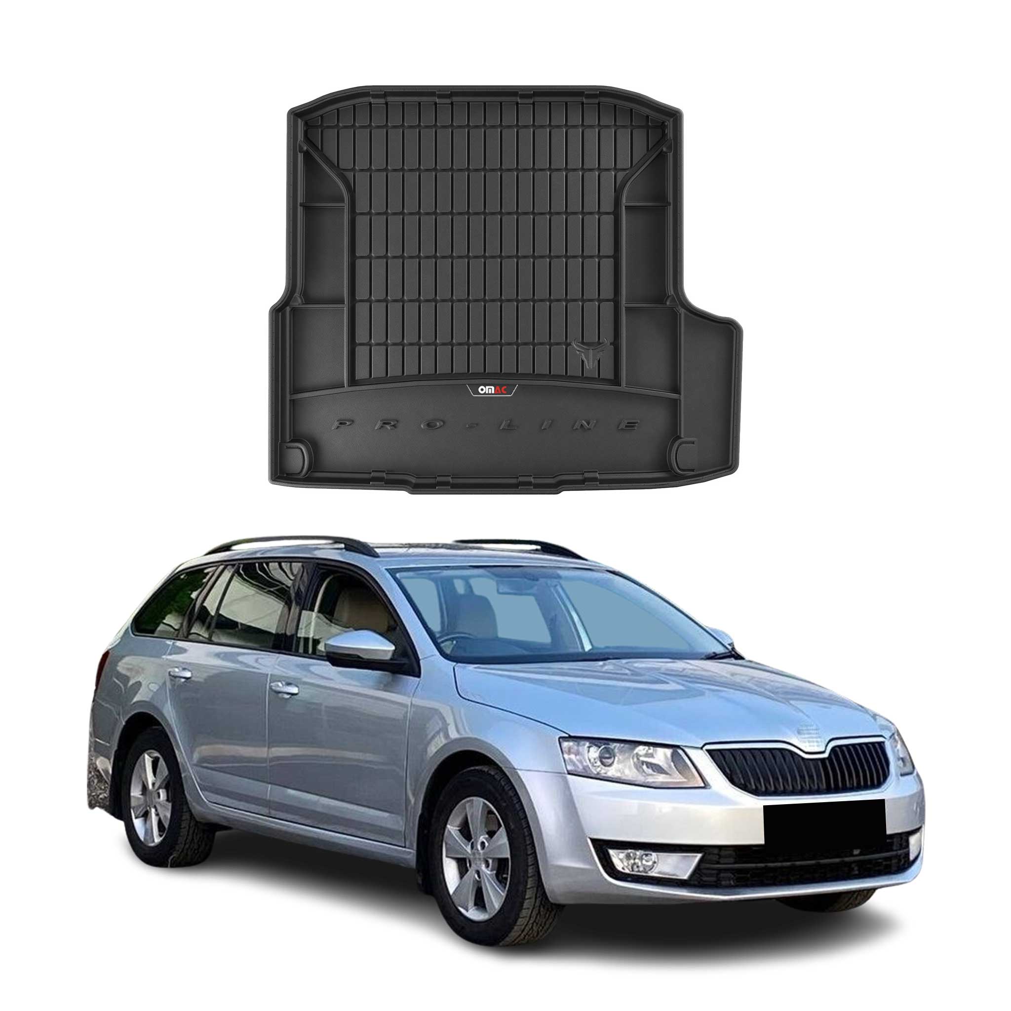 Tapis de Coffre pour Skoda Octavia 2012-2019 TPE Noir