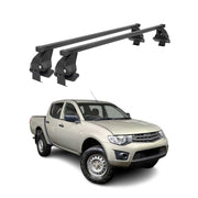 Barres Transversales Menabo pour Mitsubishi L200 2006-2015 Noir
