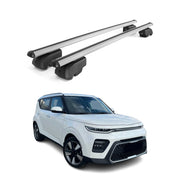 Barres de toit Transversales pour Kia Soul X-Line 2020-2023 Alu Gris ABE