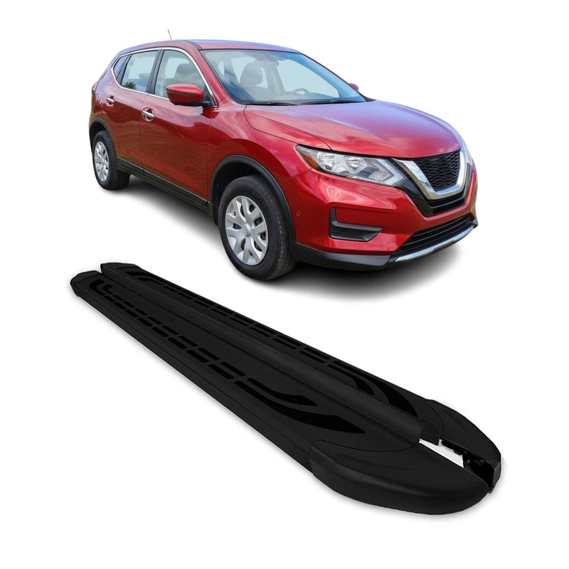 Marchepieds Latéraux pédale pour Nissan Qashqai 2014-2021 Aluminium Noir 2Pcs