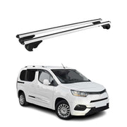 Barres de toit Transversales pour Toyota Proace 2016-2026 TÜV Aluminium Gris 2x