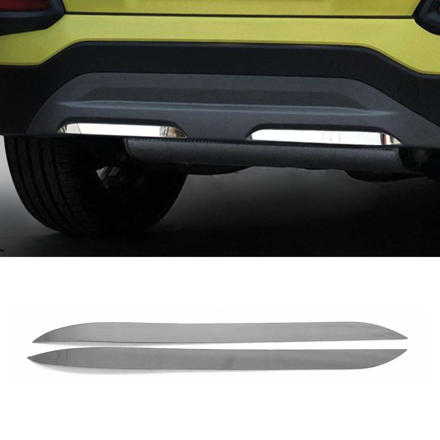 Cadre d'échappement pour Hyundai Kona 2017-2020 acier inox 2 Pcs