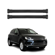 Barres de toit transversales pour VW Touareg 2010-2018 Noir Aluminium