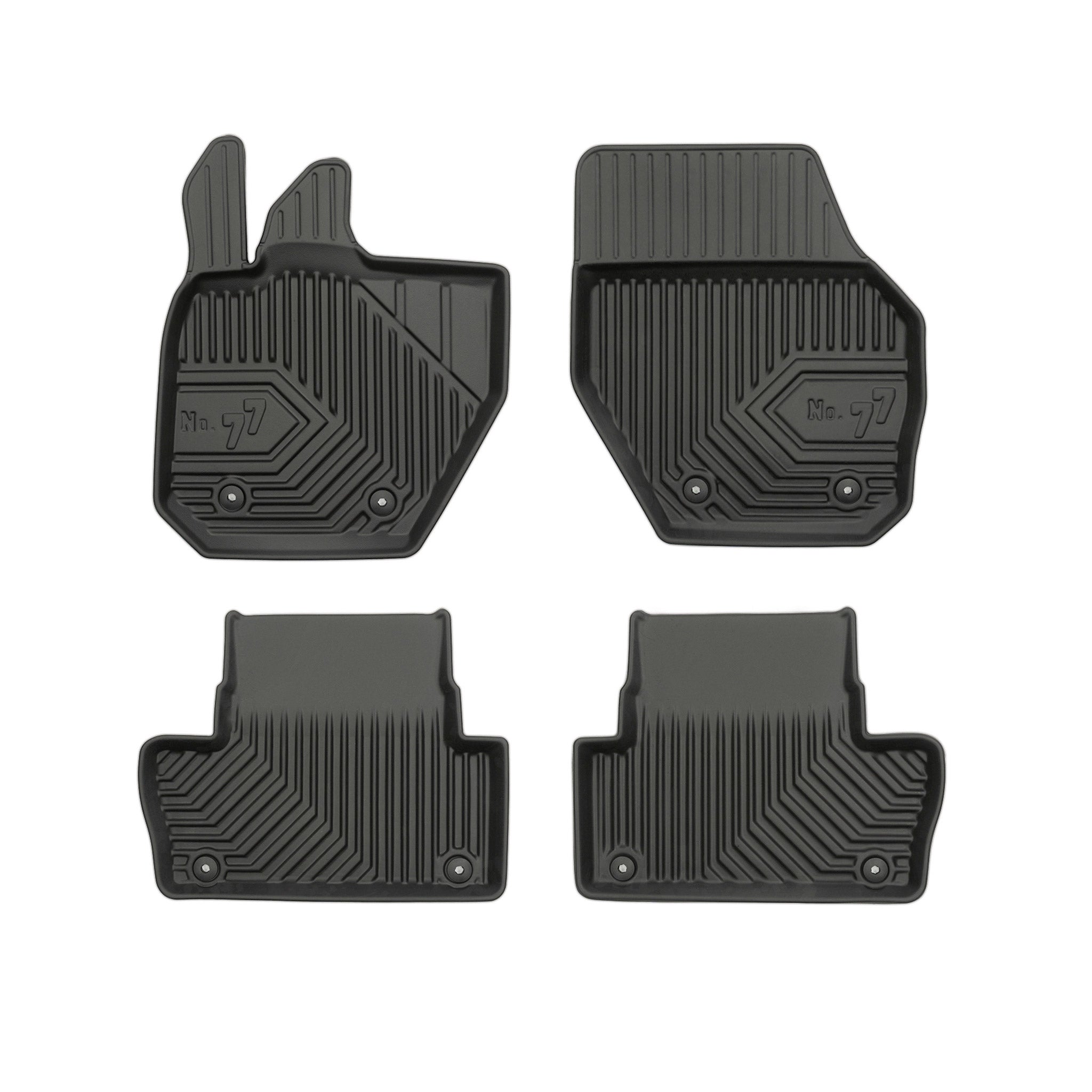 Tapis de Sol de Voiture pour Volvo XC60 I 2008-2017 TPE Antidérapant Noir 4Pcs