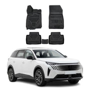 Tapis de sol pour Peugeot 5008 III 2025-2027 Noir 3D en Caoutchouc TPE 4Pcs