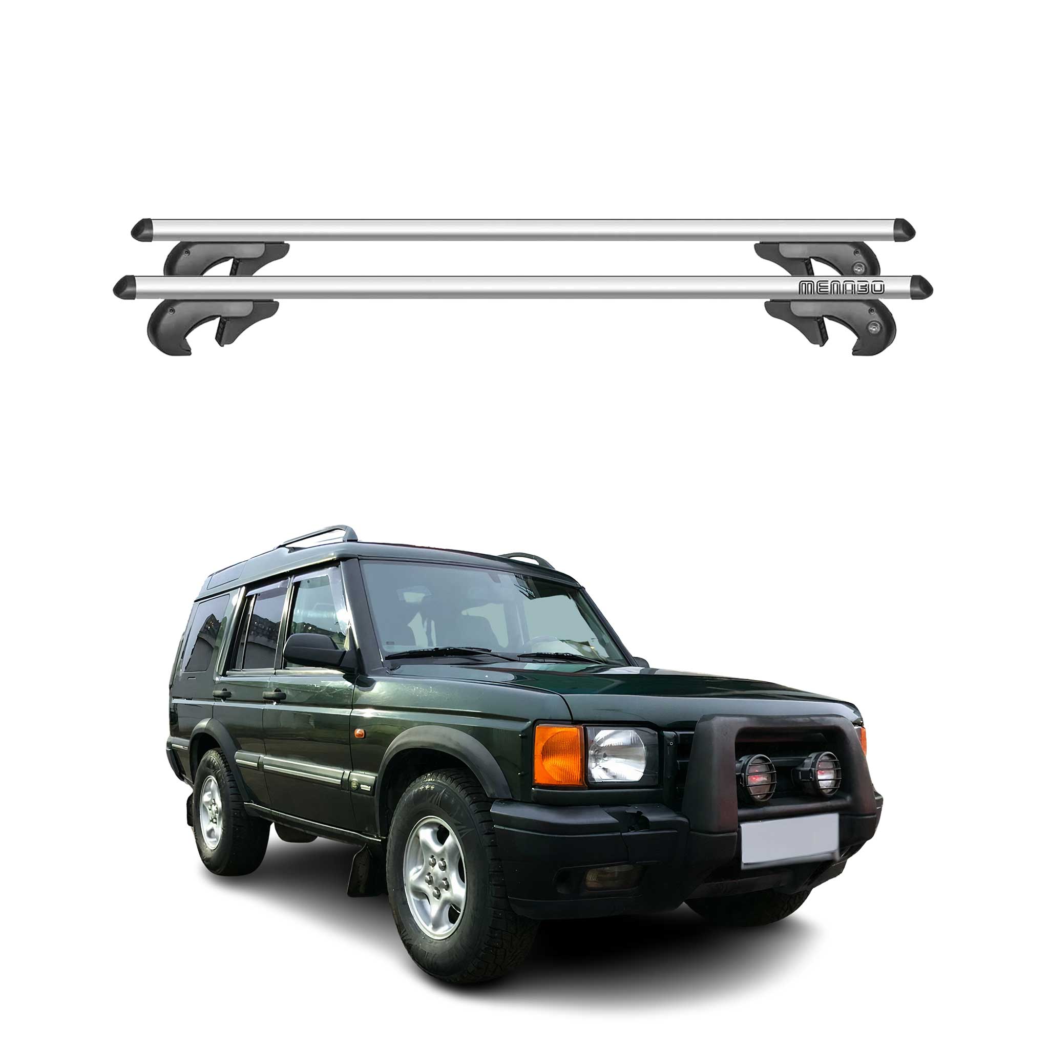 Barres de toit transversales pour Land Rover Discovery II 1998-2004 Alu Gris 2x