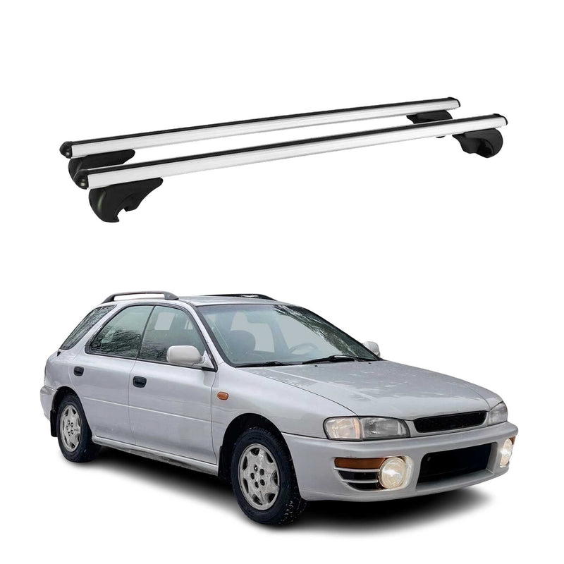 Barres de toit Transversales pour Subaru Impreza Break 1994-2000 Alu Argent