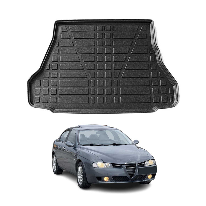 Tapis de coffre pour Alfa Romeo 156 1997-2005 caoutchouc TPE Noir