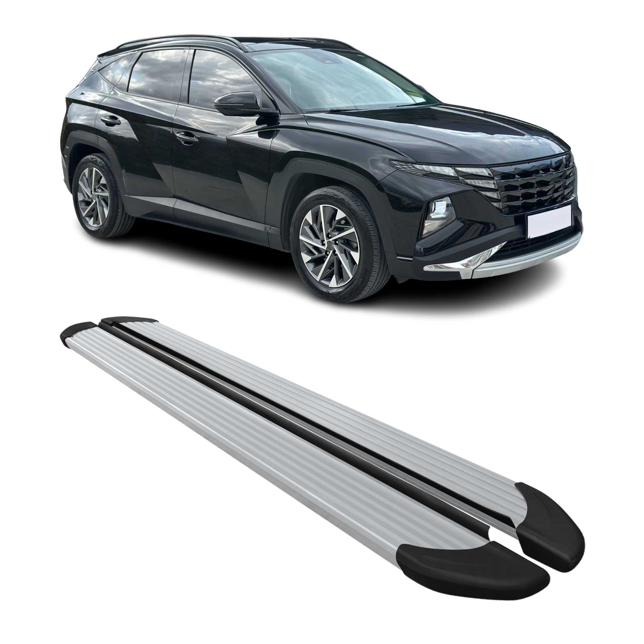 Marchepieds Latéraux pour Hyundai Tucson 2022-2026 Aluminium Argent 2Pcs