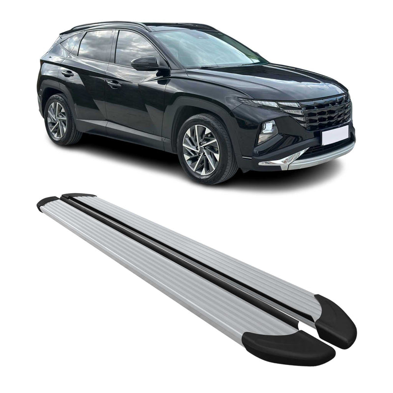 Marchepieds Latéraux pour Hyundai Tucson 2020-2025 Aluminium Argent 2Pcs