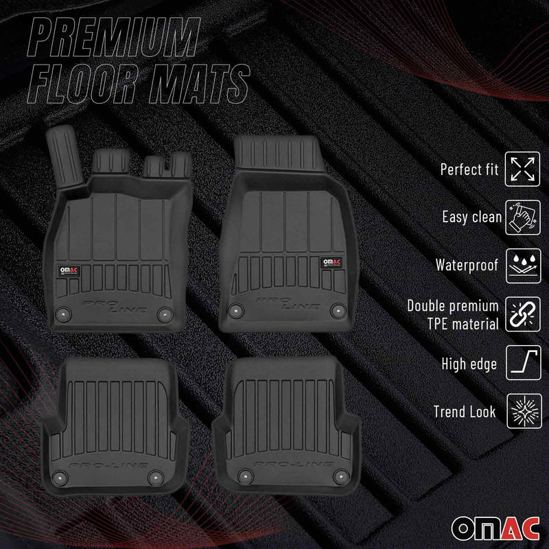 OMAC Tapis de sol caoutchouc pour Audi A6 Berline Break Allroad 08-11 Premium