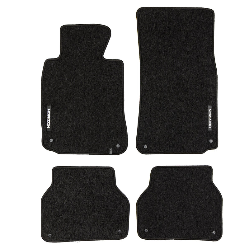 Tapis de Sol de Voiture pour BMW Série 5 E39 1995-2004 Velours Durable Noir 4Pcs