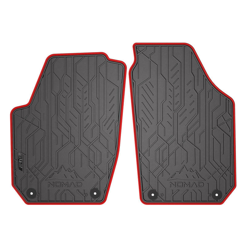 Tapis de Sol de Voiture pour Skoda Fabia II 2006-2014 Caoutchouc Noir-Rogue 2Pcs