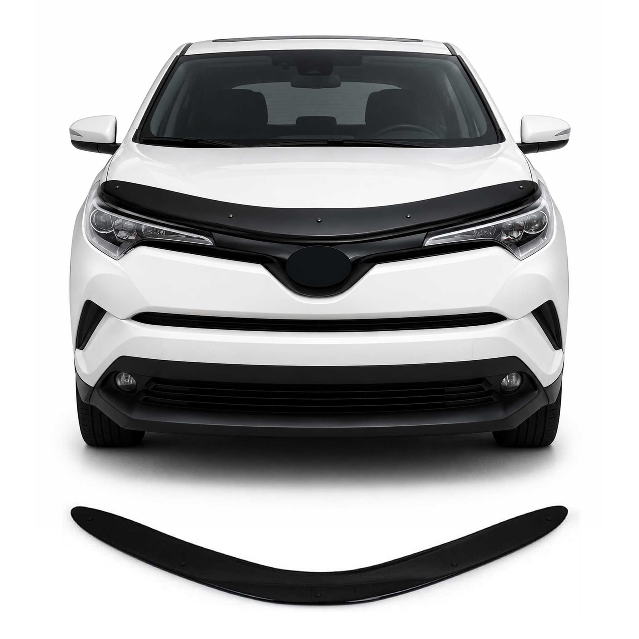 Deflecteurs d'air capot de voiture pour Toyota C-HR 2016-2021 Acrylique Noir