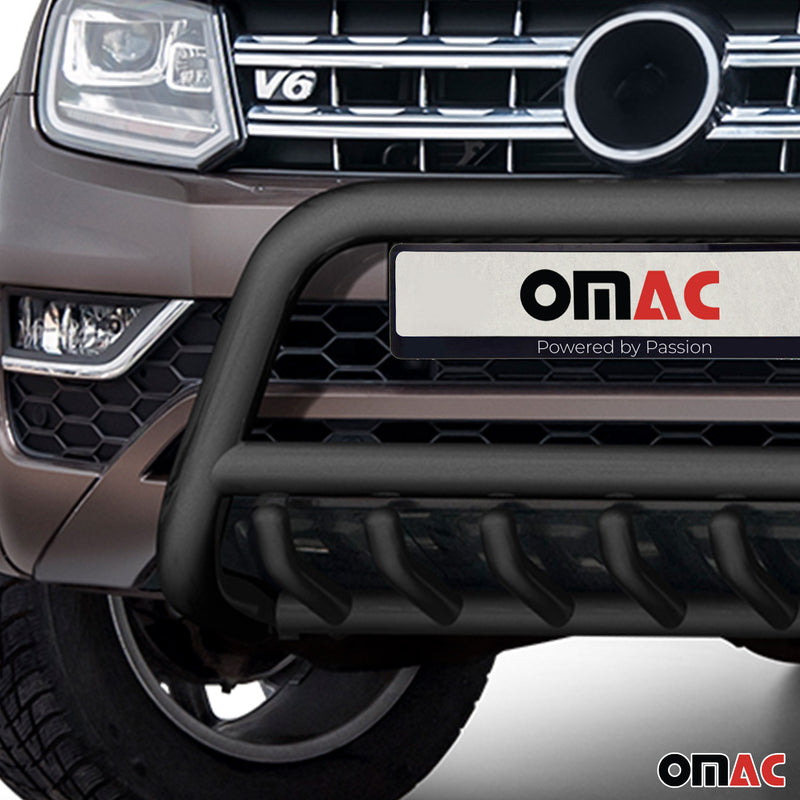 Pare-Buffle Avant Pour VW Amarok 2016-2020 Acier Inoxydable Noir