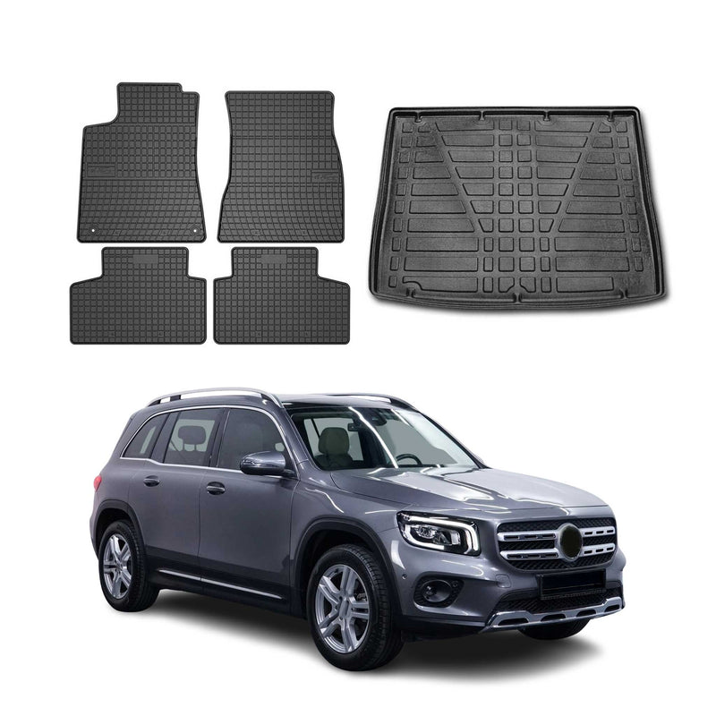 Kit Tapis de sol et coffre pour Mercedes GLB X247 2019-2025 Noir TPE
