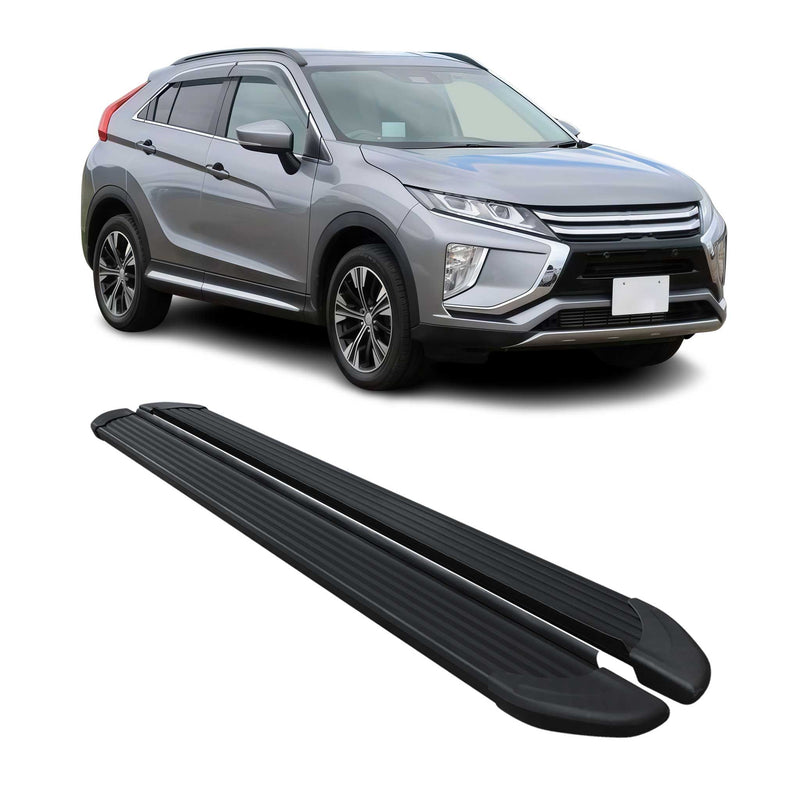 Marchepieds Latéraux pour Mitsubishi Eclipse Cross 2018-2024 Noir Aluminium 2x