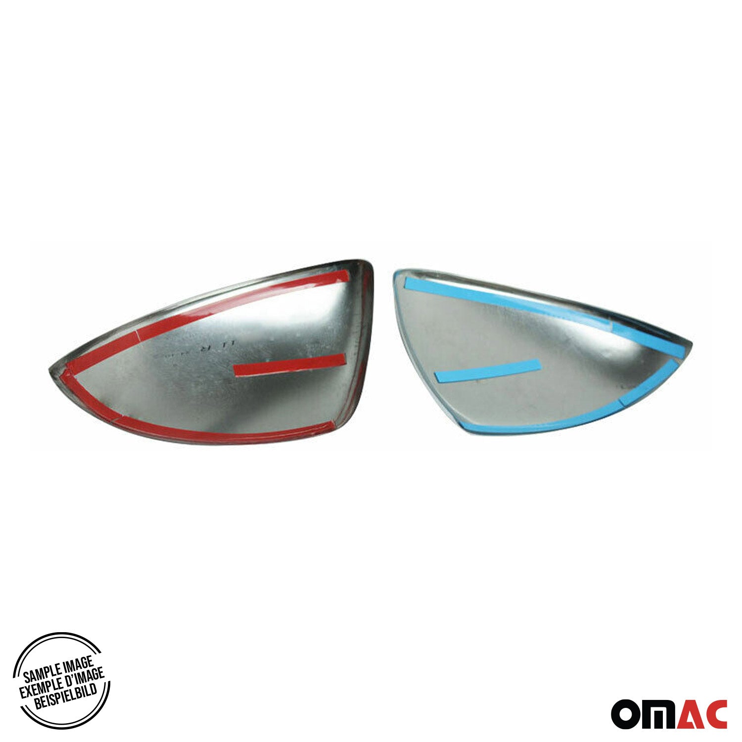 Coques de Rétroviseurs pour Peugeot 308 I 2008-2014 en Acier Inox Chromé Argent