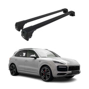 Barres De Toit Transversales pour Porsche Cayenne III 2019-2026 Alu Noir ABE