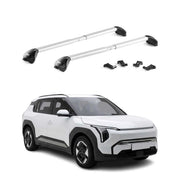 Barres de toit transversales pour Kia EV3 2024-2026 Aluminium Gris 2x ABE
