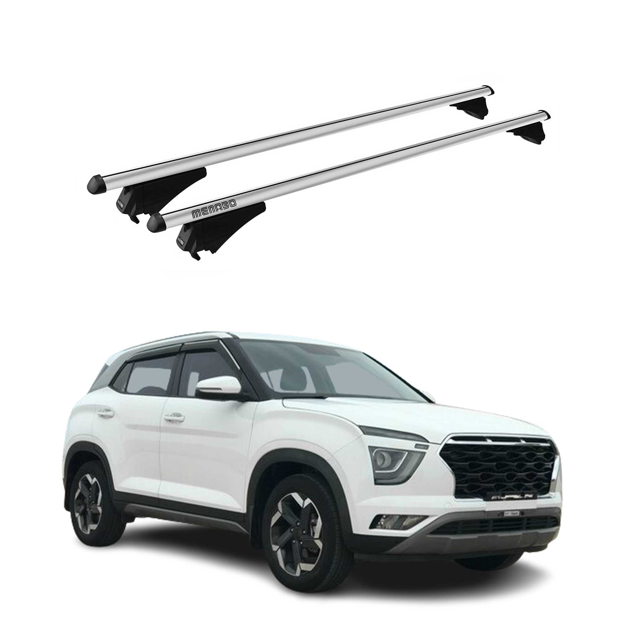 Tiger Barres de toit transversales pour Hyundai ix25 Creta 2020-2026 Gris
