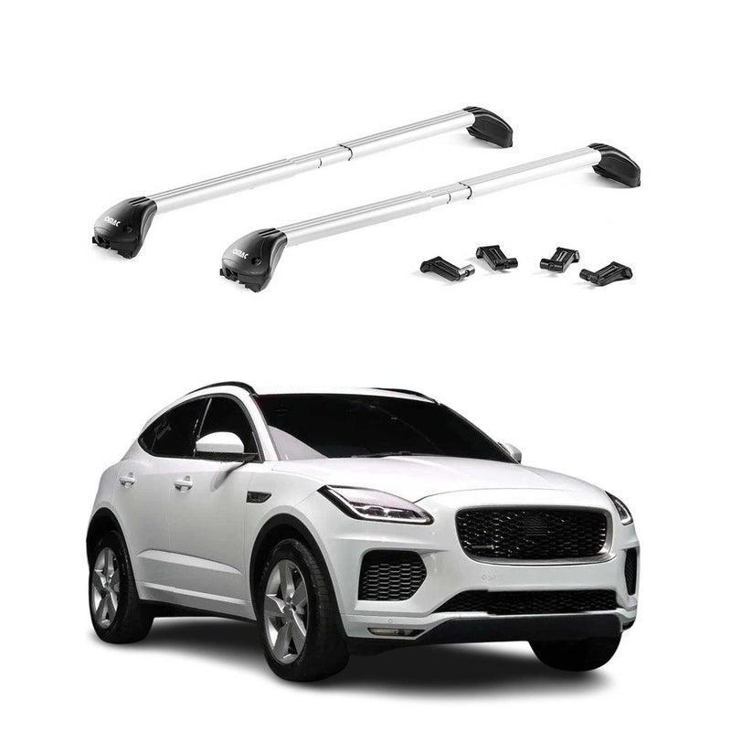 Barres de toit transversales pour Jaguar E-Pace X540 X761 2017-2025 Alu Gris ABE