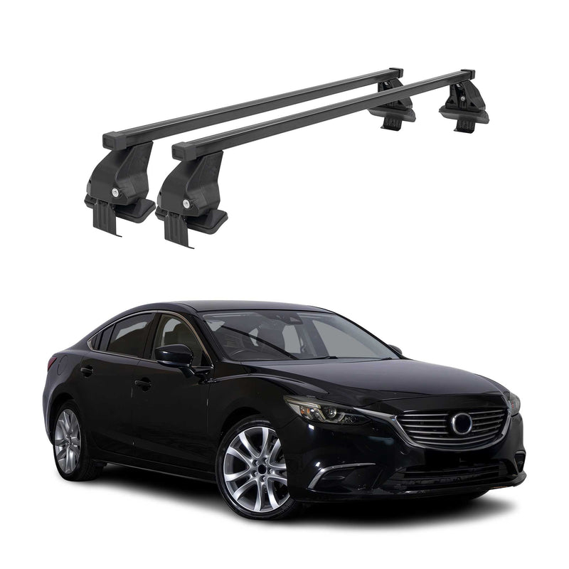 Barres Transversales Menabo pour Mazda 6 2012-2017 Noir