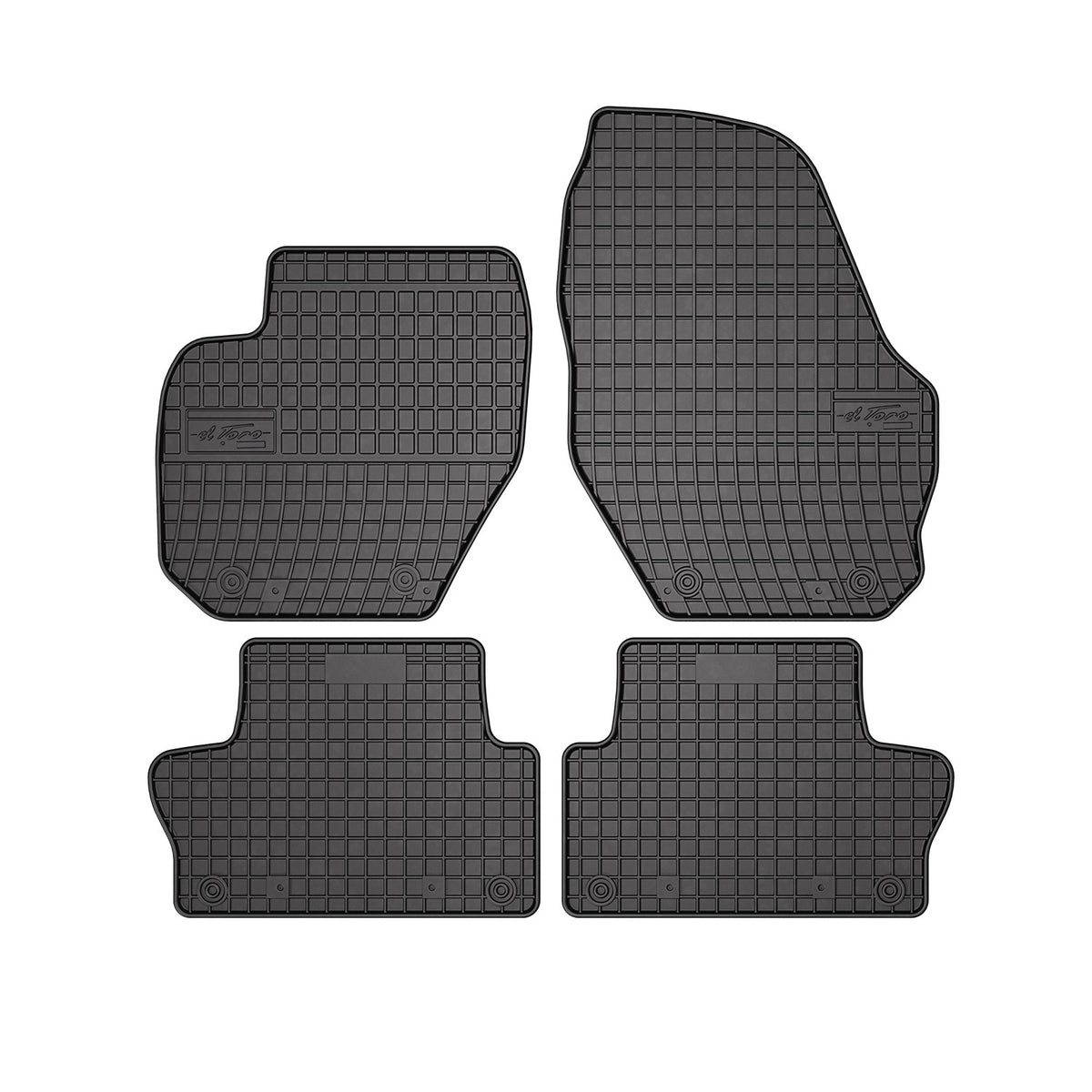 Tapis de Sol pour Volvo XC60 2008-2017 Caoutchouc Noir