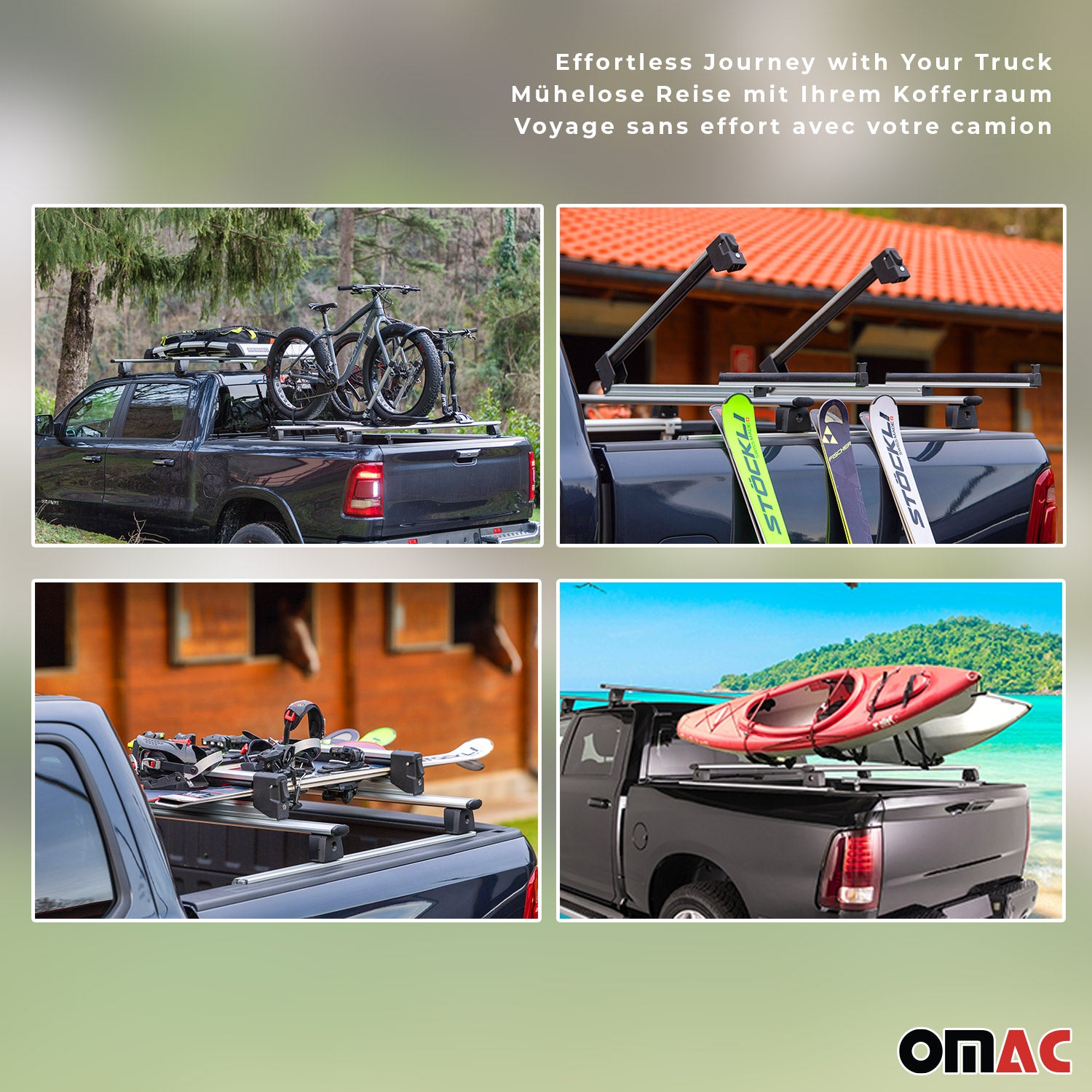 Menabo Barre-Traverse de Toit Porte-bagages pour VW Amarok Alu