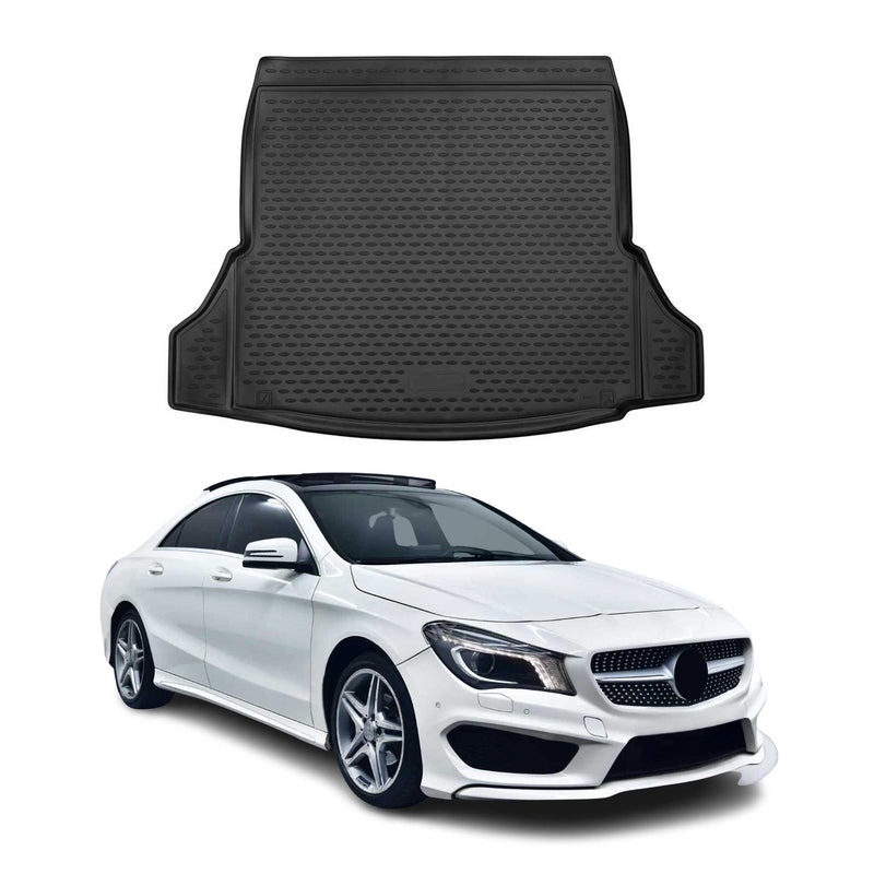 Tapis de Coffre pour Mercedes Classe CLA C118 2019-2025 caoutchouc TPE 3D Noir