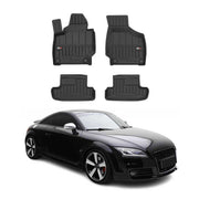 OMAC Tapis de sol caoutchouc pour Audi TT MK2 8J 2006-2014 Noir Premium