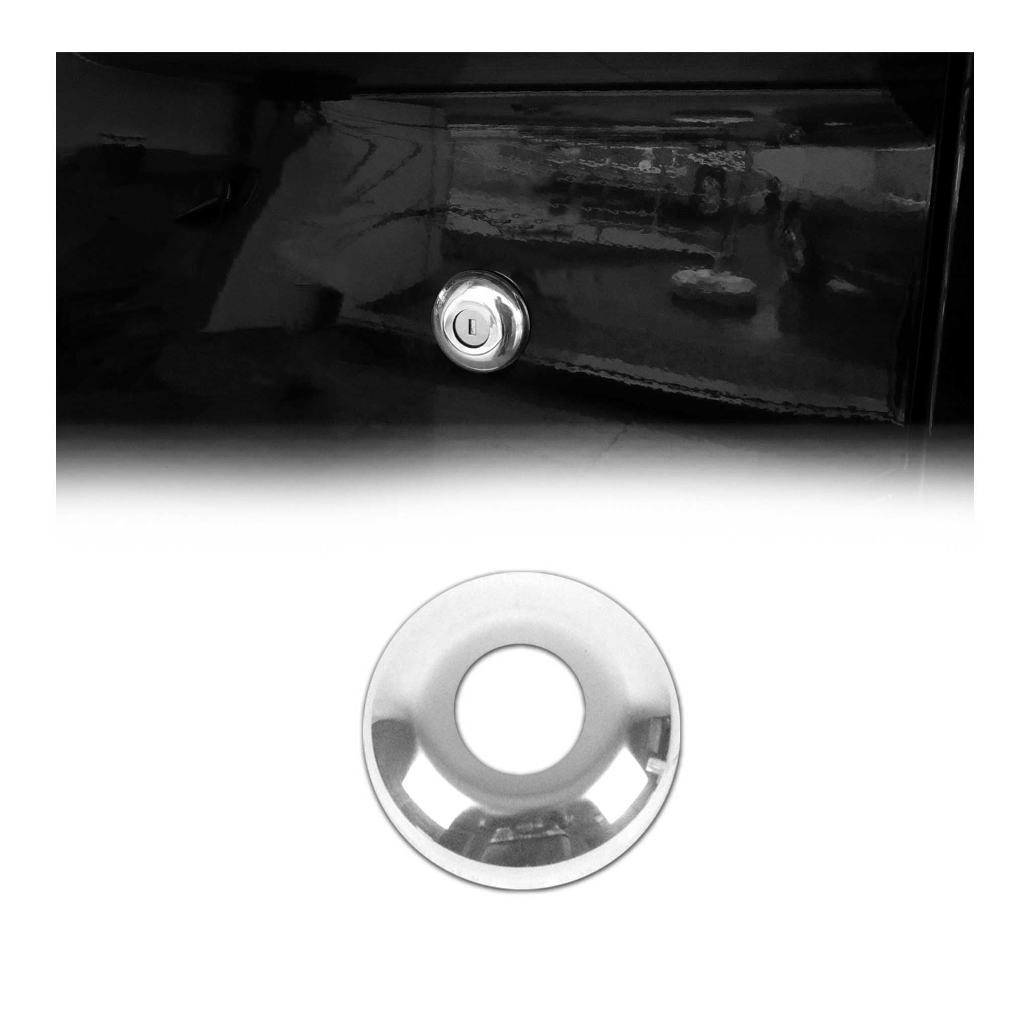 Couverture de Serrure de Poignée de Porte pour Ford Transit 2014-2021 Acier Inox