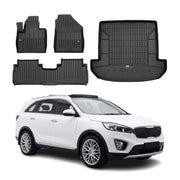 Kit Tapis de sol et coffre pour Kia Sorento III 2015-2020 OMAC Premium 5 Places