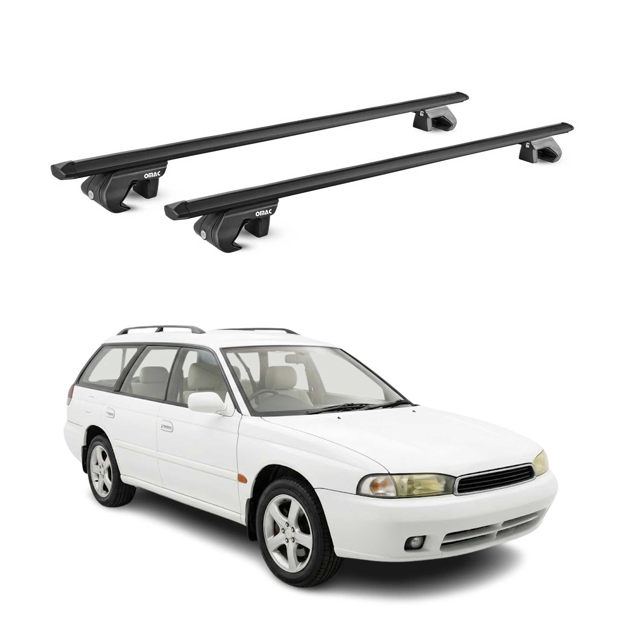 Barres de toit transversales pour Subaru Legacy I II III Break 1989-2004 Alu ABE
