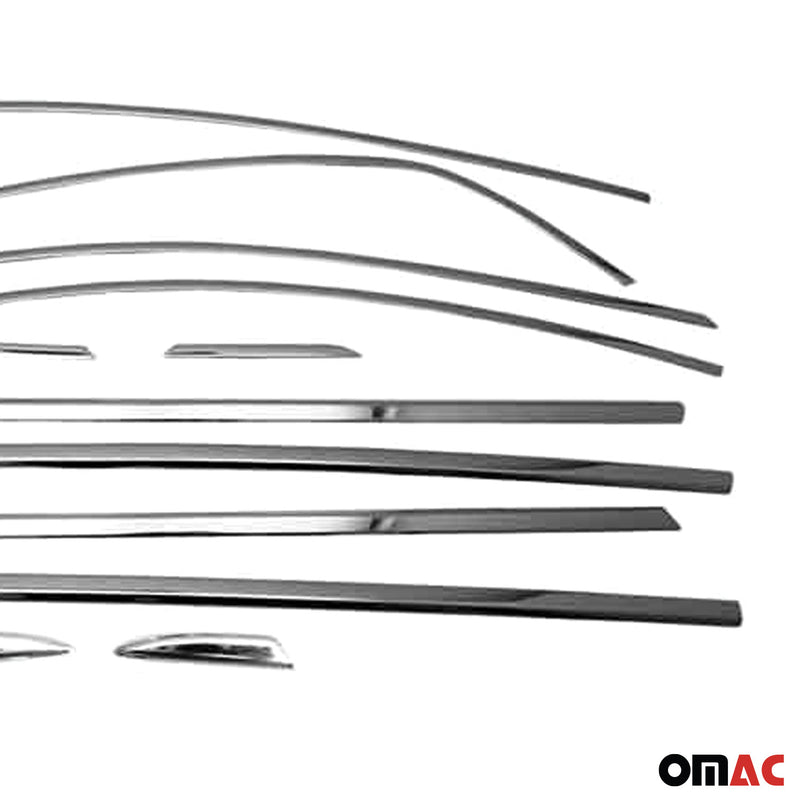 Baguettes pour contour latérales pour Renault Megane IV Berline 2016-2021 inox