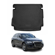 OMAC Tapis de coffre pour Audi Q5 8RB Hybrid 2011-2017 caoutchouc TPE Noir