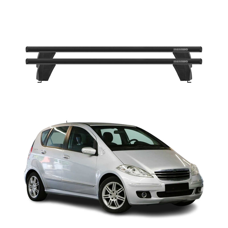 Menabo Barres de toit Transversales pour Mercedes Classe A W169 2004-2012 Noir