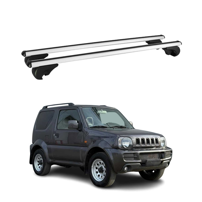Barres de toit Transversales pour Suzuki Jimny 1998-2018 Aluminium Argent