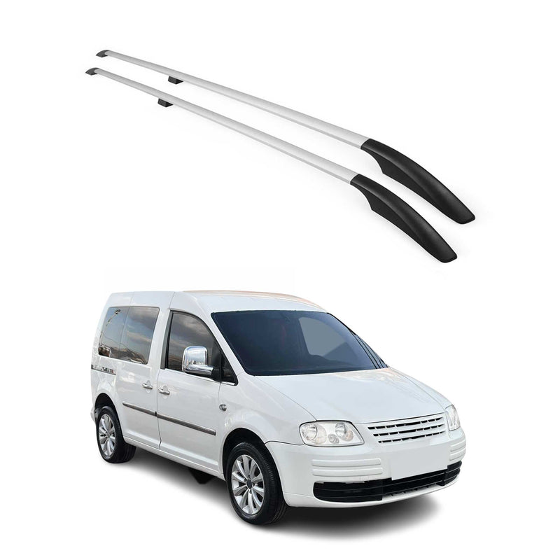 Barres de toit longitudinales pour VW Caddy 2003-2020 L1 Aluminium Gris