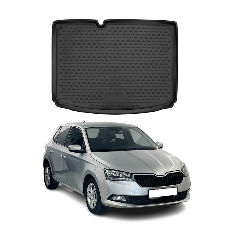 Tapis de Coffre pour Skoda Fabia 2019-2021 TPE Noir