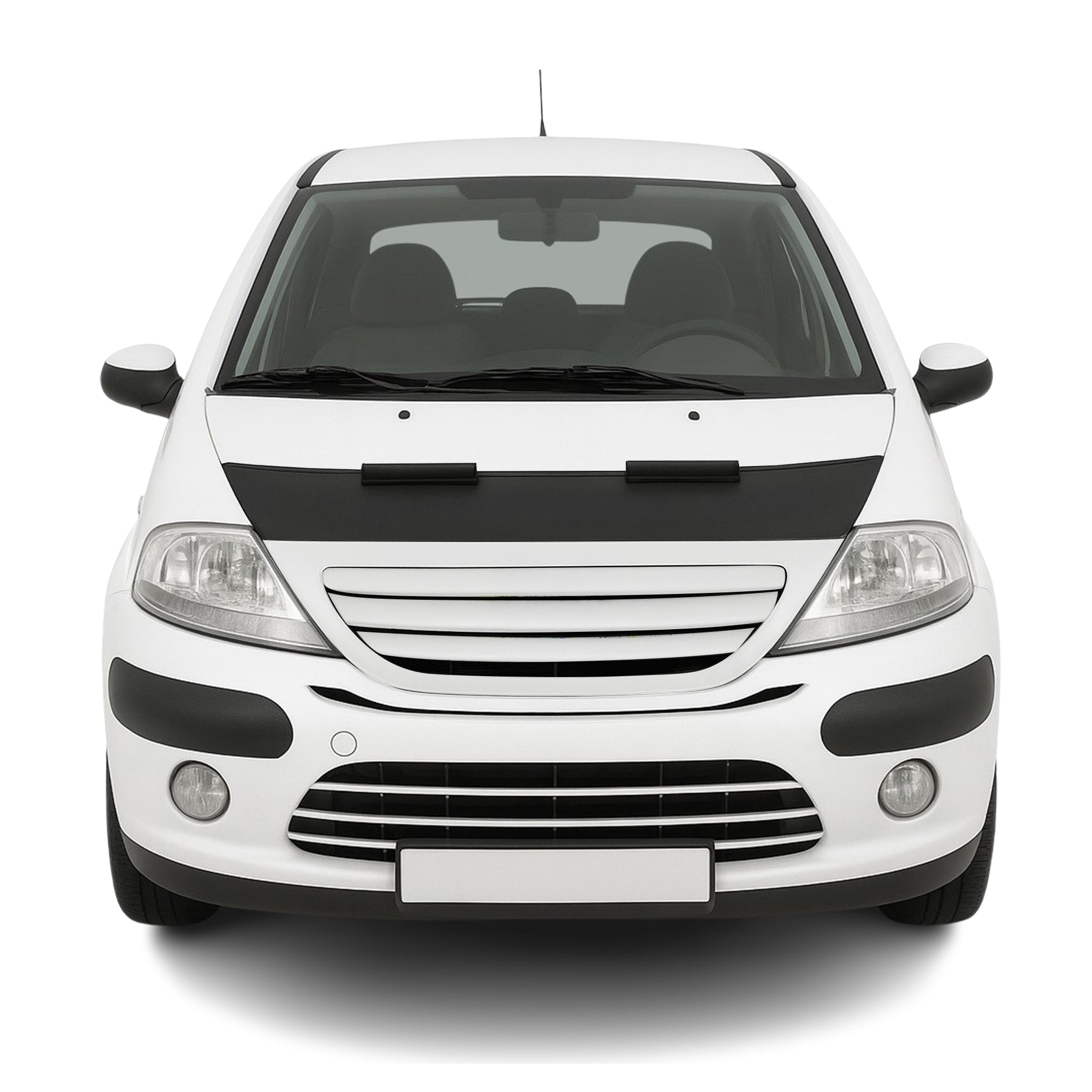 Protège Capot pour Citroen C3 2003-2009 Masque de voiture vinyle Noir