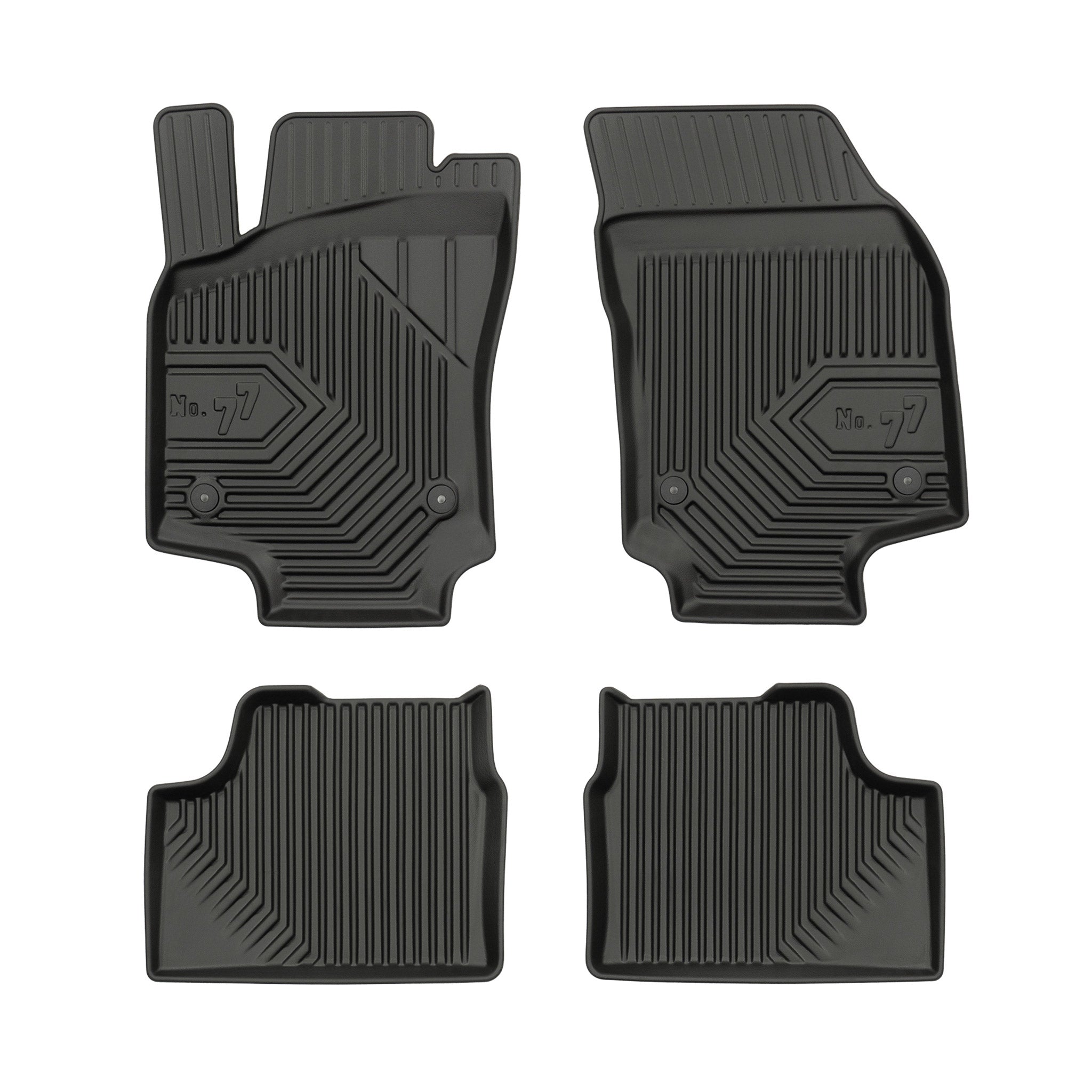 Tapis de Sol de Voiture pour Opel Astra H 2004-2014 TPE Antidérapant Noir 4Pcs