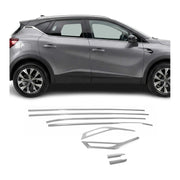 Baguettes pour contour Latérales pour Renault Captur 2 2019-2026 Inox Chromé 8x