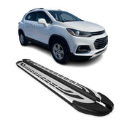 Marchepieds Latéraux pour Chevrolet Trax 2012-2024 Aluminium Gris Noir 2x