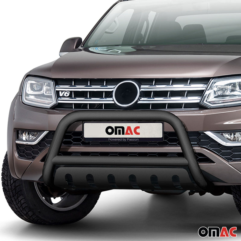 Pare-Buffle Avant Pour VW Amarok 2016-2020 Acier Inox Noir